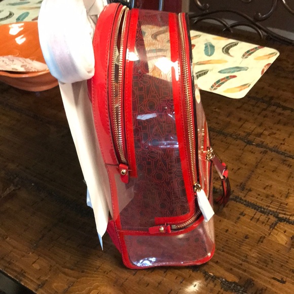 Michael Kors Rhea backpack red clear - Picture 4 of 8